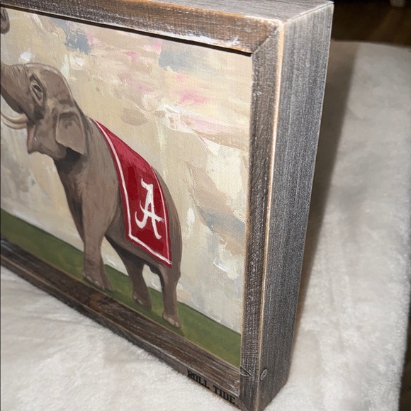 University Elephant Canvas Art with Red Banner - Picture 2 of 5